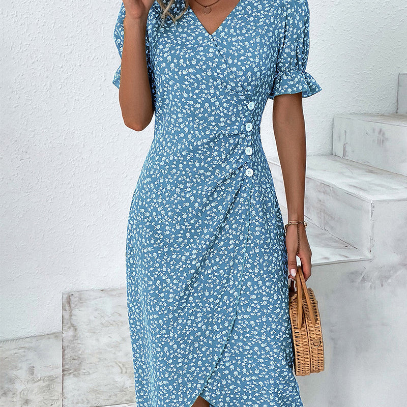 Giselle - Floral V-Neck Dress