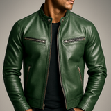 Alec men's vintage leather jacket, view 8