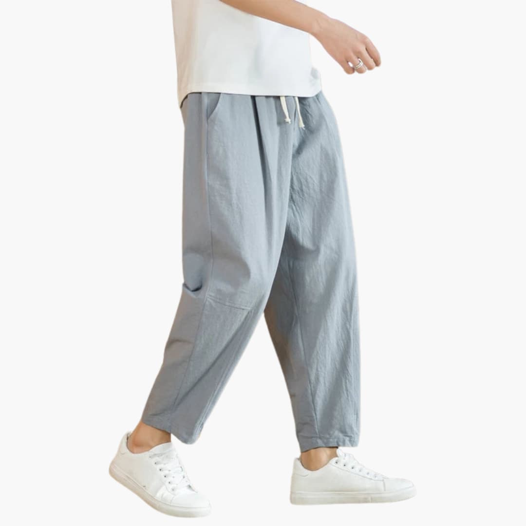 Lance men's loose tapered pants in Grey, view 7