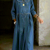 Clara - Peter Pan Collar Denim Dress