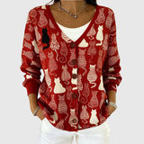 Kendra - Knit Button-Front Cardigan