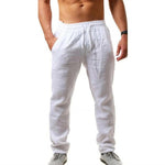 Harvey men's breathable drawstring pants in White, view 2