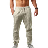 Harvey men's breathable drawstring pants in Apricot, front view