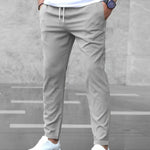 Elmer men's four way stretch slim joggers in Grey, view 5