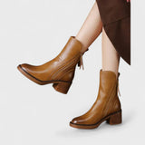 Gwendolyn - Leather Ankle Boots