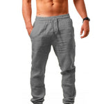 Harvey men's breathable drawstring pants in Grey, view 6