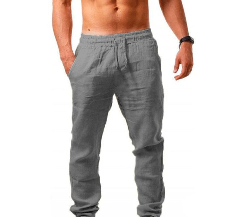 Harvey men's breathable drawstring pants in Grey, view 6