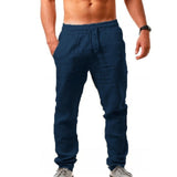 Harvey men's breathable drawstring pants in Dark Blue, view 8