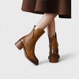 Gwendolyn - Leather Ankle Boots