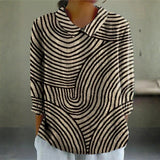 Grace - Monochrome Wave Blouse