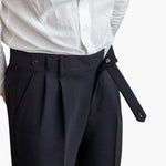 Ronan men's pleated high waist tapered pants, view 5