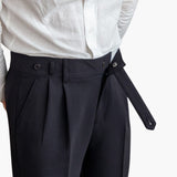 Ronan men's pleated high waist tapered pants, view 5