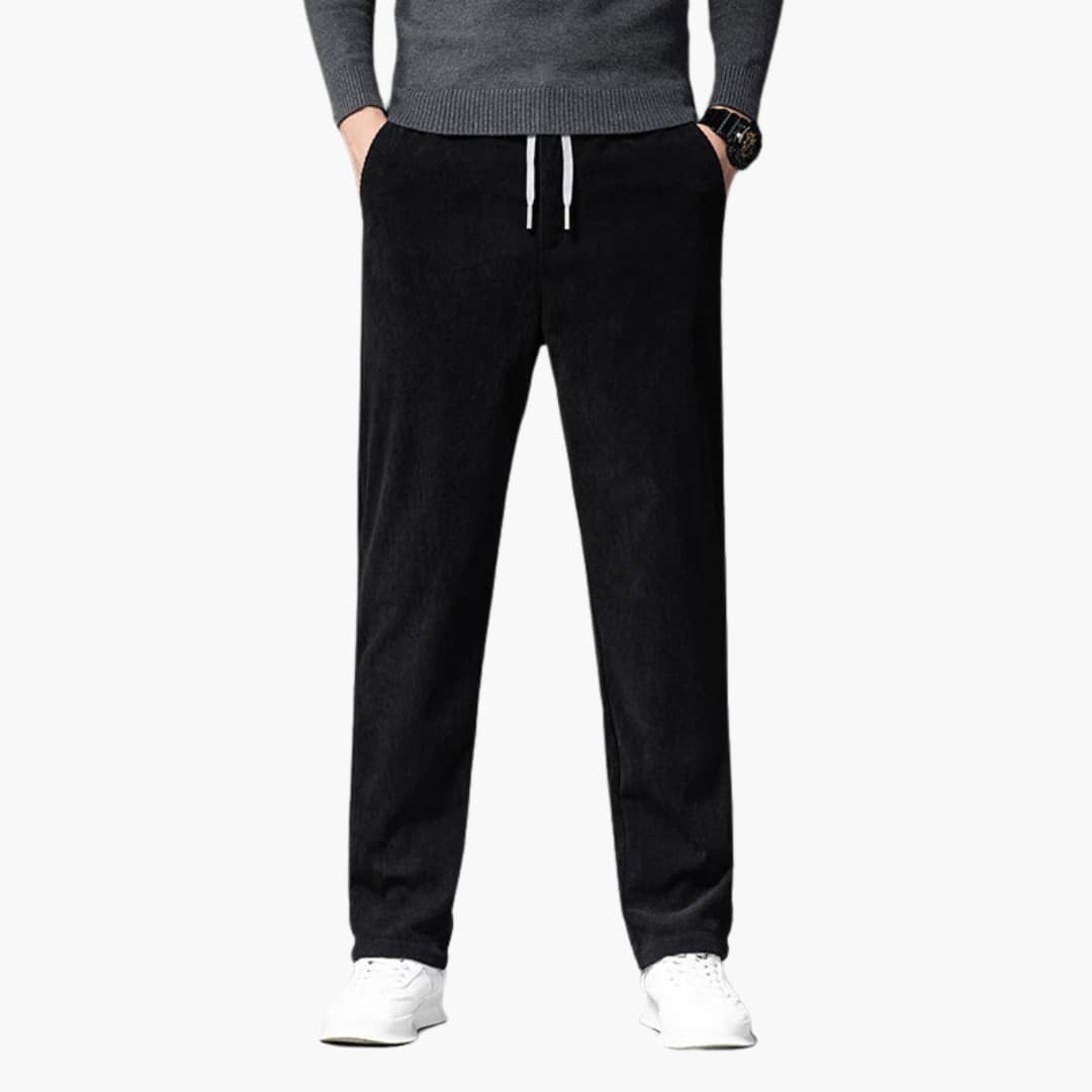 Roland men's corduroy drawstring pants in Black, view 6
