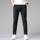 Lennox men's four way stretch pants in Black, front view