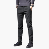 Prescott men's smart slim fit pants in Dark Grey, front view