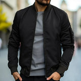 Stefan men's lightweight bomber jacket in Black, view 2