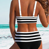 Victoria - High Waist Striped Bikini