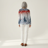 Alice - Light Blue Christmas Tree Sweater