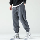 Sutton men's loose cuffed streetwear pants in Grey, view 2