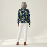 Faye - Navy Christmas Tree Sweater