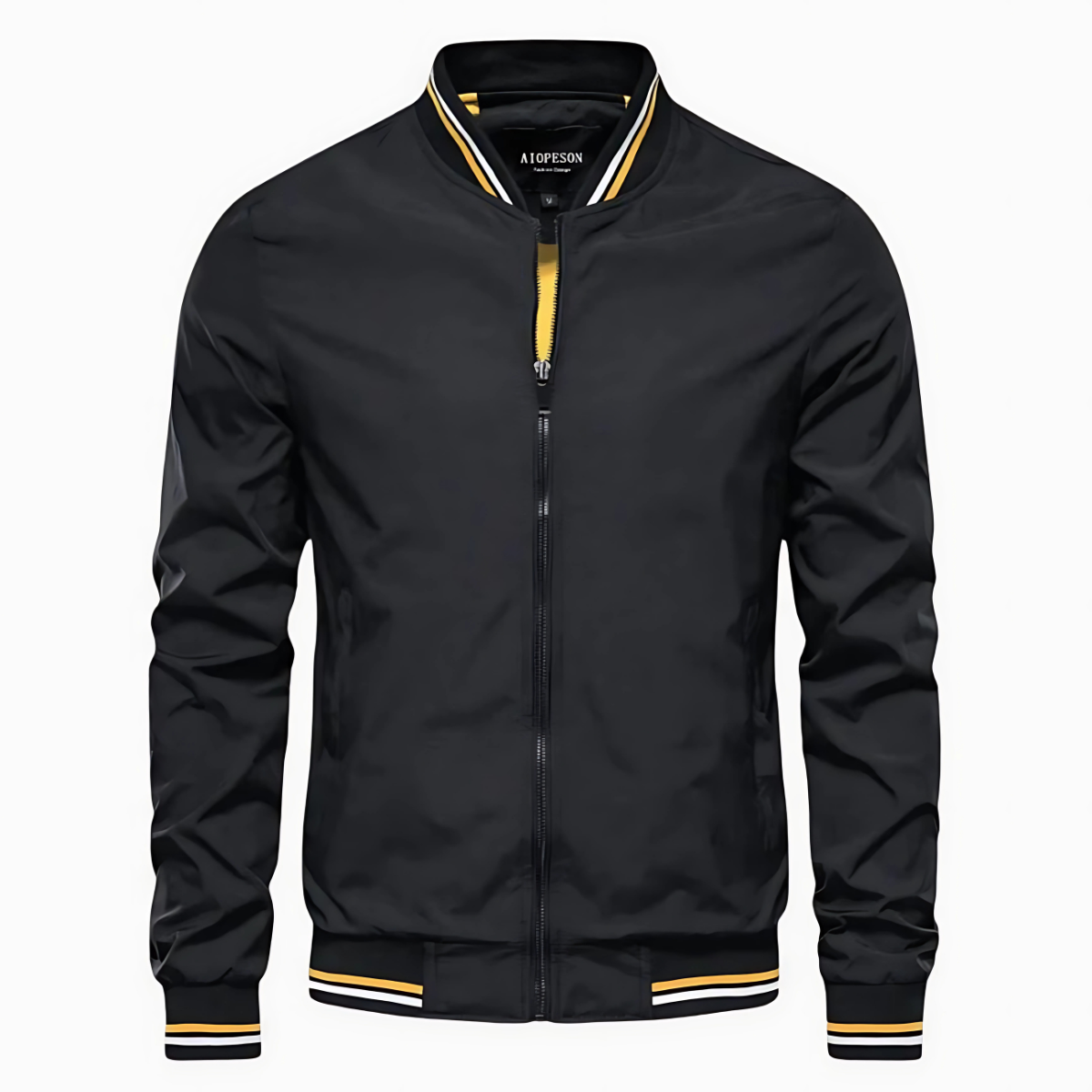 Kingsley men's urban bomber jacket in Black, view 5