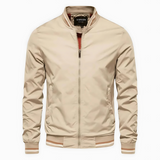 Kingsley men's urban bomber jacket in Beige, view 4