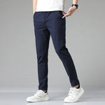 Lennox men's four way stretch pants in Navy Blue, view 3
