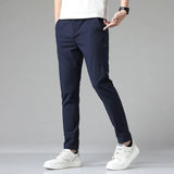Lennox men's four way stretch pants in Navy Blue, view 3