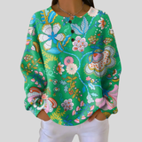 Elaine - Folk Floral Print Sweater