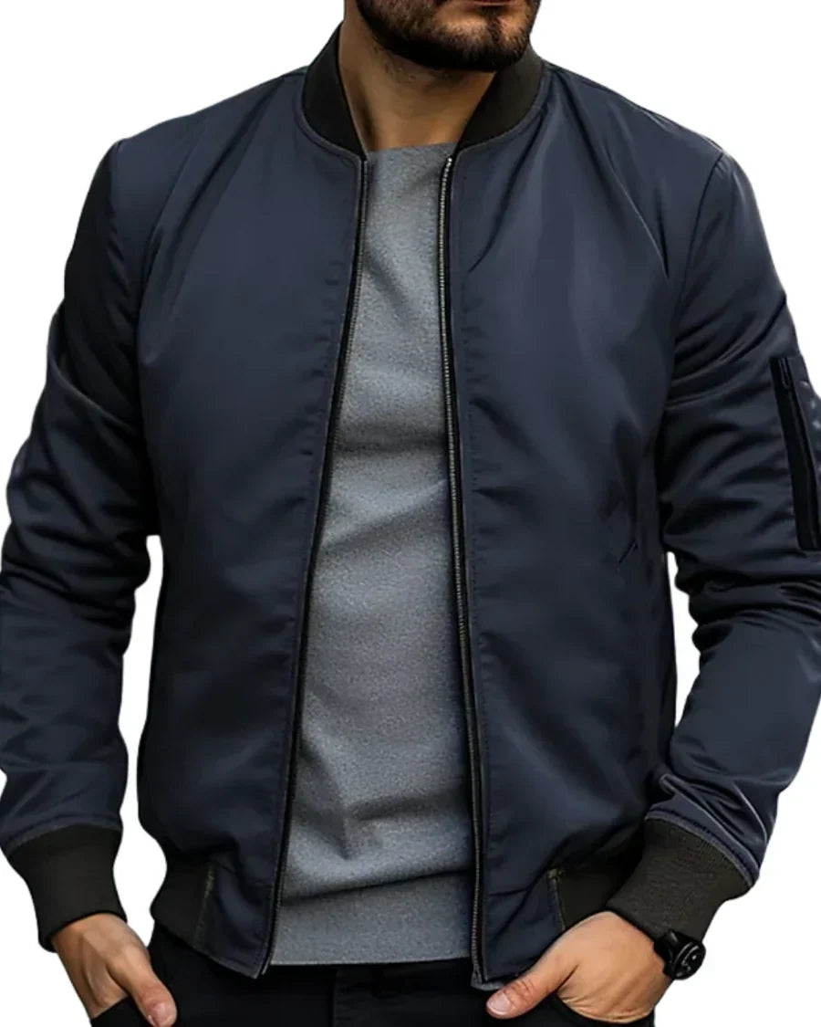 Stefan men's lightweight bomber jacket, view 3