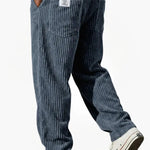 Earl men's wide wale corduroy pants in Blue, view 3