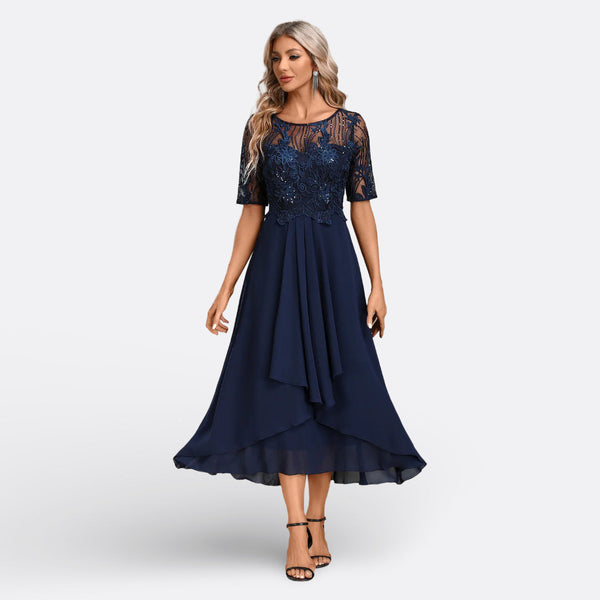 Madison - Lace Dress with Short Sleeves