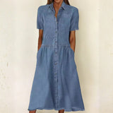 Carol - Short Sleeve Denim Dress