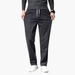 Roland men's corduroy drawstring pants in Grey, front view