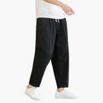 Lance men's loose tapered pants in Black, view 3
