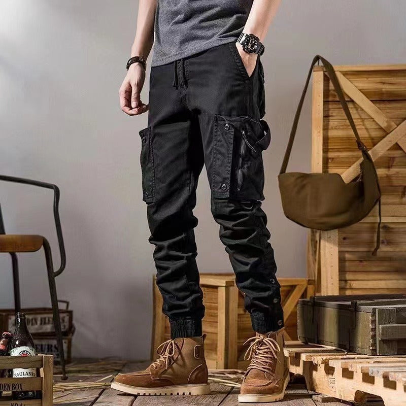 Maxwell men's ripstop outdoor cargo pants in Black, view 2