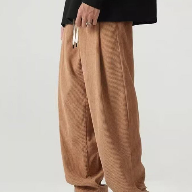 Howard men's retro relaxed fall pants in Coffee, view 4