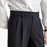 Ronan men's pleated high waist tapered pants, view 6