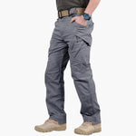 Ghislain men's water repellent technical cargo pants in Grey, view 12