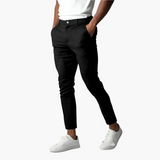 Sterling men's slim fit chino pants in Black, front view
