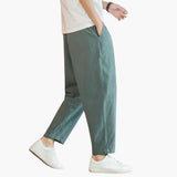 Lance men's loose tapered pants in Olive, front view