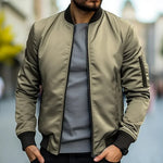 Stefan men's lightweight bomber jacket in Khaki, view 7