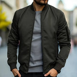Stefan men's lightweight bomber jacket in Green, view 5
