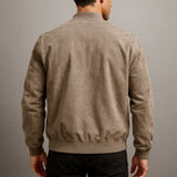 Brennan men's suede zip bomber jacket, view 6