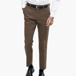Barnaby men's flecked straight leg pants in Khaki, view 6