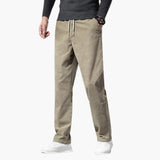 Roland men's corduroy drawstring pants in Khaki, view 8