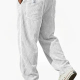 Earl men's wide wale corduroy pants in White, view 6