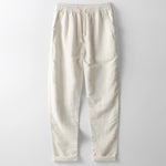 Ralph men's washed cotton drawstring pants in Khaki, view 2