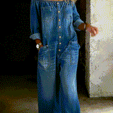 Helena - Long Sleeve Jumpsuit with Exposed Shoulders