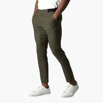 Cormac men's cropped stretch chino pants in Green, view 6